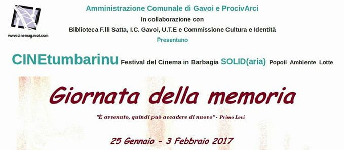 LA GIORNATA DELLA MEMORIA A GAVOI – LABORATORI, LETTURE E FILM – “PER NON DIMENTICARE”