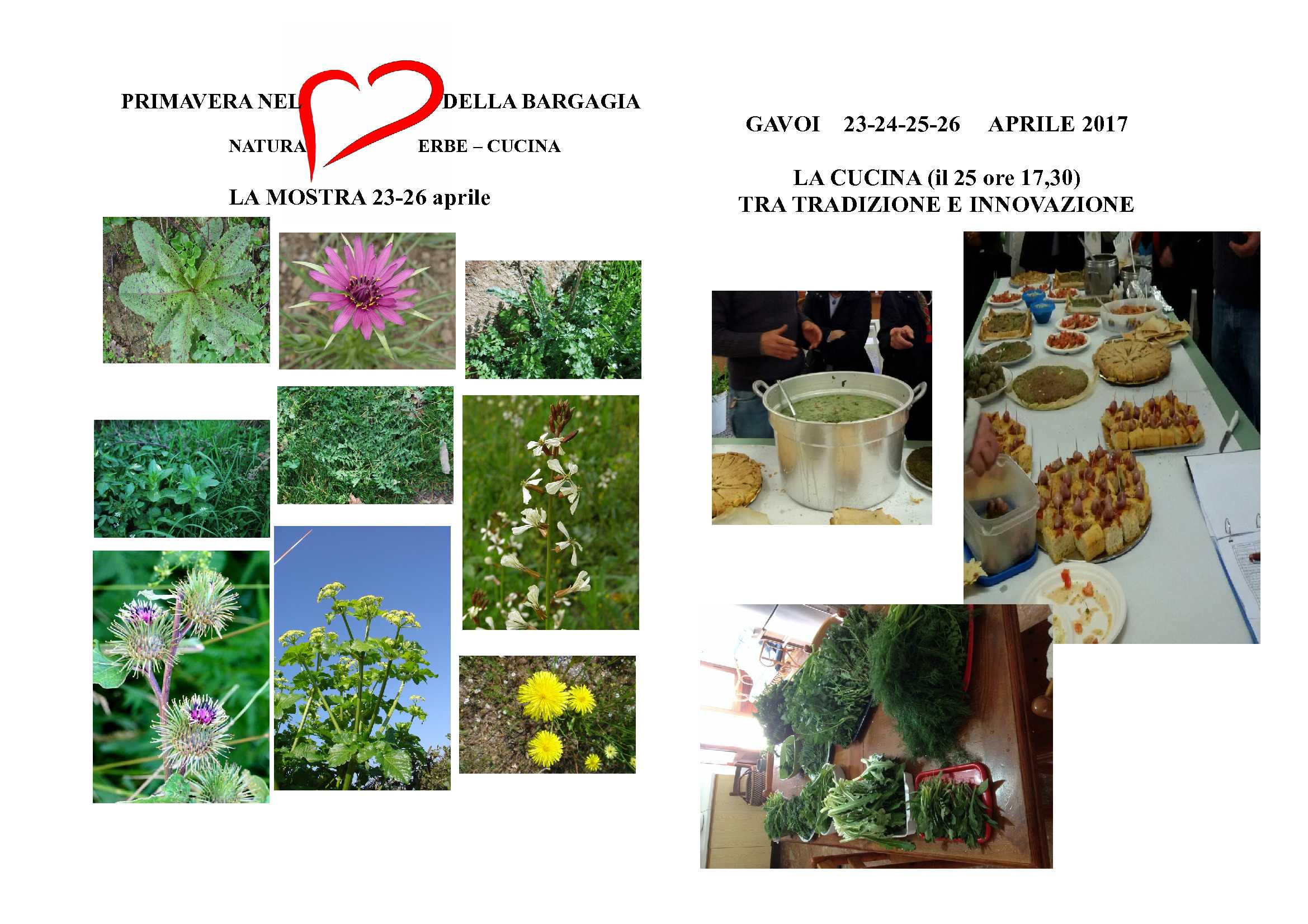 PRIMAVERA NEL CUORE DELLA BARBAGIA 2017 “NATURA – ERBE – CUCINA”