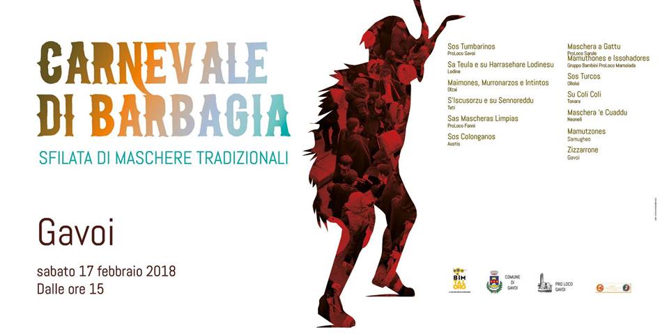 “CARNEVALE DI BARBAGIA” SABATO 17 FEBBRAIO 2018 A GAVOI