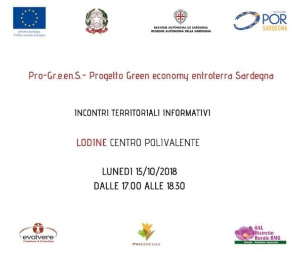 Progetto ProGreens GAL – BMG – OGGI A LODINE