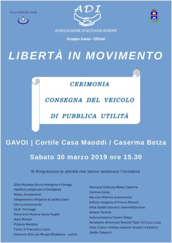 “LIBERTA’ IN MOVIMENTO”  – ADI GAVOI-OLLOLAI –