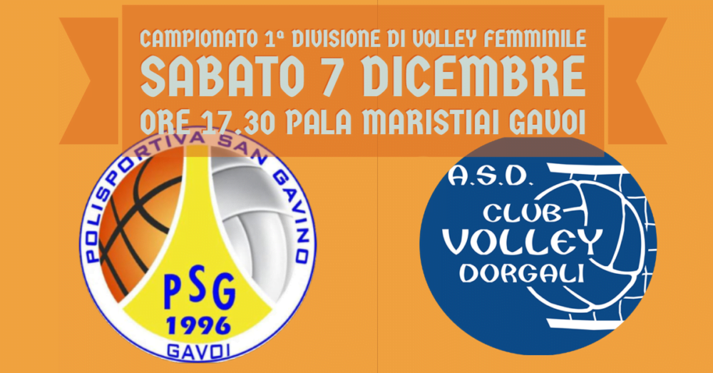 SABATO 7 ESORDIO DELLA VOLLEY SAN GAVINO NEL CAMPIONATO DI 1ª DIVISIONE