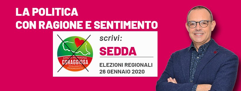 IL GAVOESE BRUNO SEDDA CANDIDATO IN EMILIA ROMAGNA