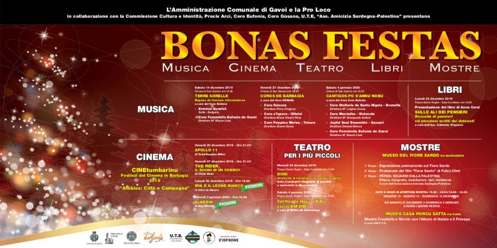 Bonas Festas ” TUTTO IL PROGRAMMA DEL NATALE A GAVOI”