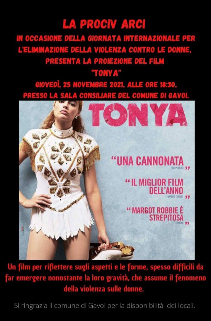 TONYA “GIOVEDÌ 25 NOVEMBRE ORE 18.30”