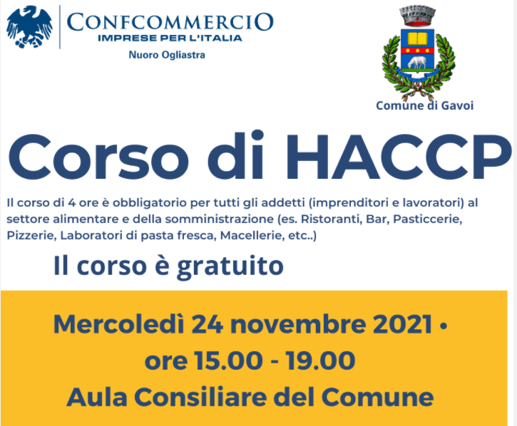 Gavoi corso Haccp