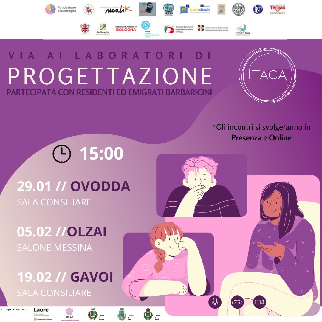 Il progetto “ITACA” a Gavoi, 19 febbraio, Sala Consiliare, Piazza Santa Croce, ore 15:00