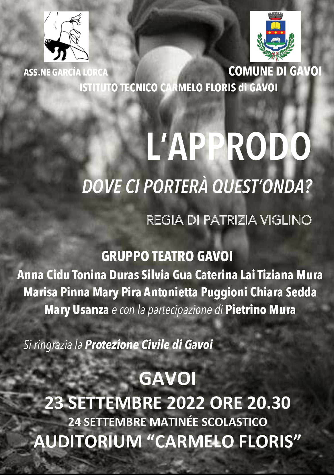 Spettacolo teatrale: “L’approdo. Dove ci ha portato quest’onda”  23/24 settembre a Gavoi